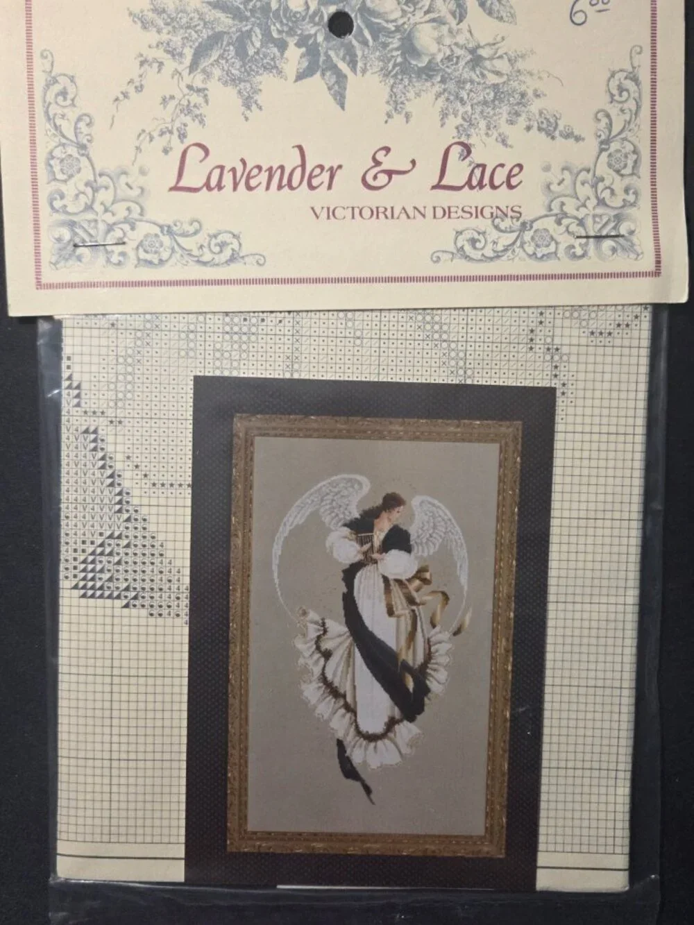 NEW Sealed Lavender & Lace Cross Stitch Pattern Angel of Hope